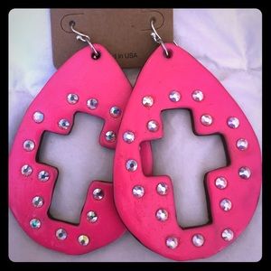 Sookie Sookie hot pink earrings